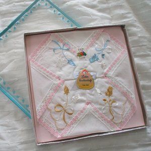 Vintage box set of 3 Fruit of the Loom handkerchiefs